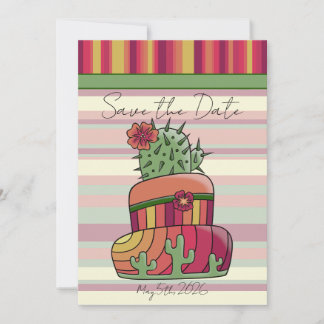 Cactus Wedding Cake "Save the Date" Invitation