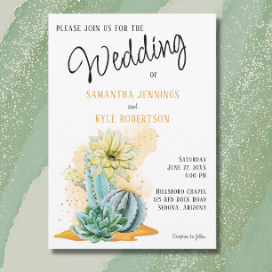 Cactus Wedding Invitation