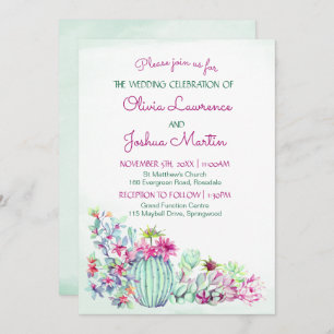 Cactus Wedding Invitations