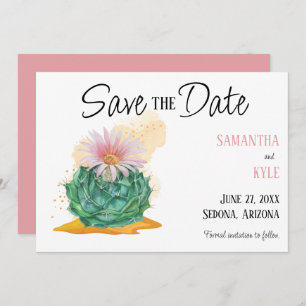 Cactus Wedding Save the Date Invitation