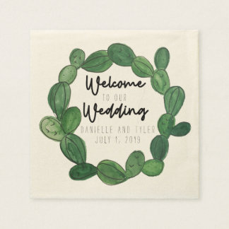 Cactus Wedding: Welcome Napkin