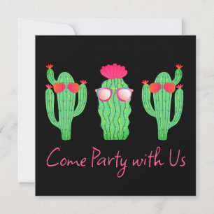 Cactus Western Theme Party Invitation