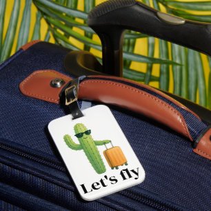 Cactus with a suitcase Luggage Tag