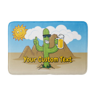 Cactus with Beer Bath Mat