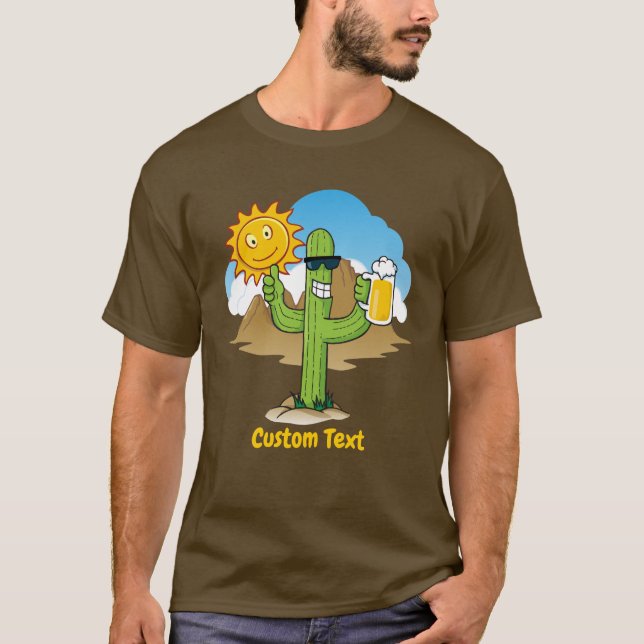 Cactus with Beer T-Shirt (Front)