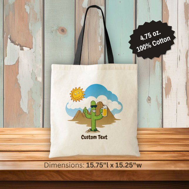 Cactus with Beer Tote Bag (Creator Uploaded)