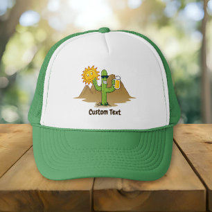 Cactus with Beer Trucker Hat