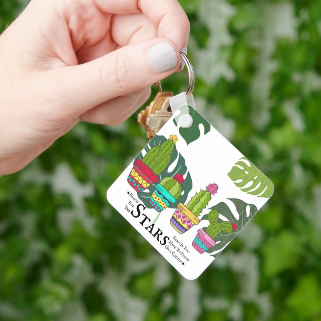 CACTUS WITH BIG LEAVES KEY RING (Hand)