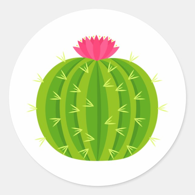 Cactus with flower Sticker (Front)
