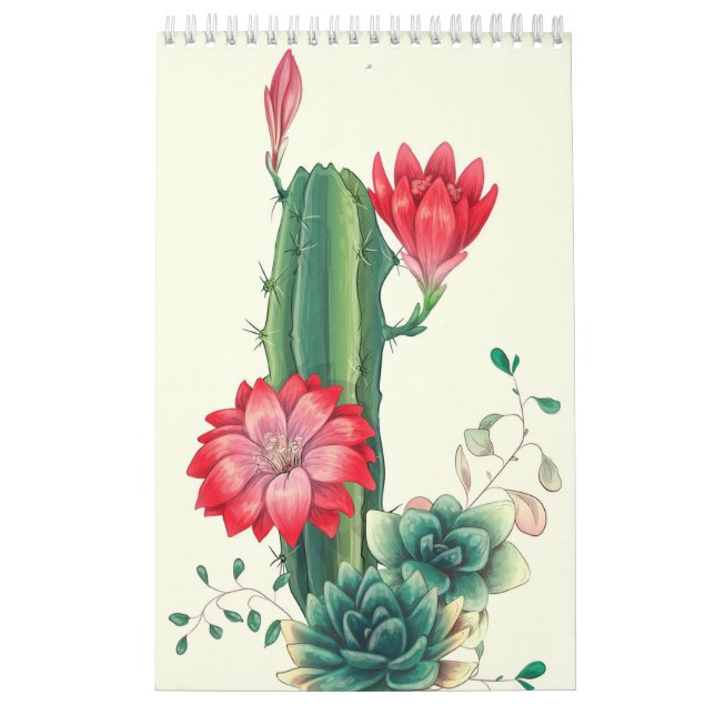 Cactus With Flowers Calendar (Cover)