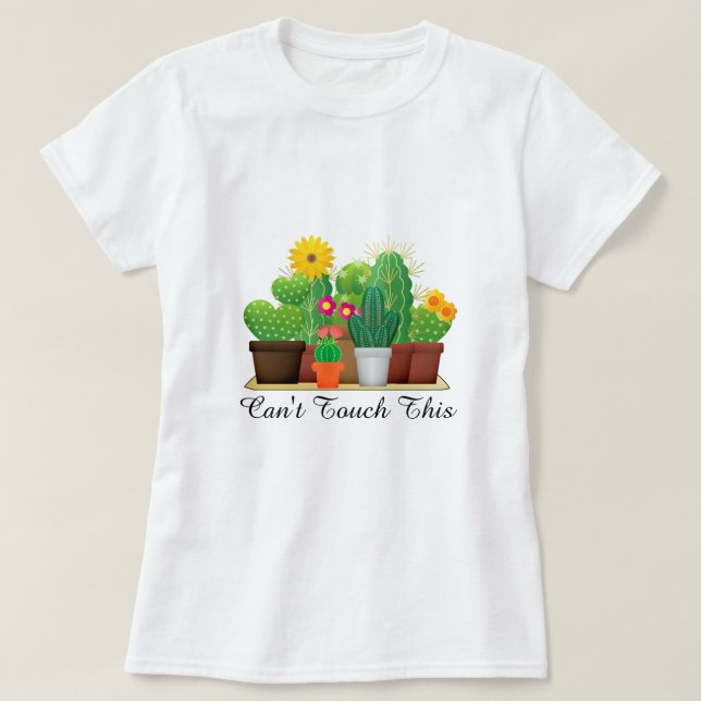 Cactus with Yellow Flowers / Garden T-Shirt (Design Front)