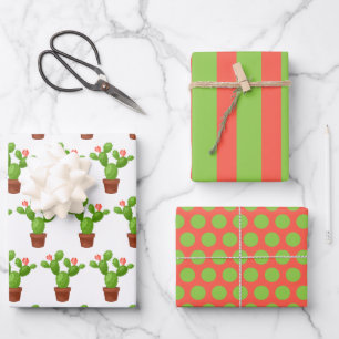 Cactus Wrapping Paper Set