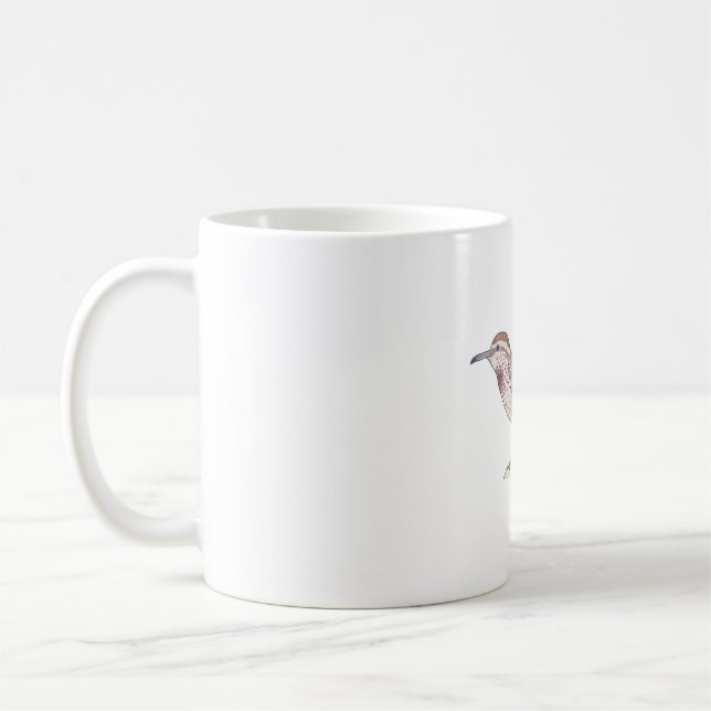 Cactus Wren bird species watercolor art Coffee Mug (Left)