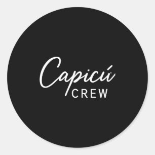 Cacú Crew Matching Dominoes Players  Classic Round Sticker