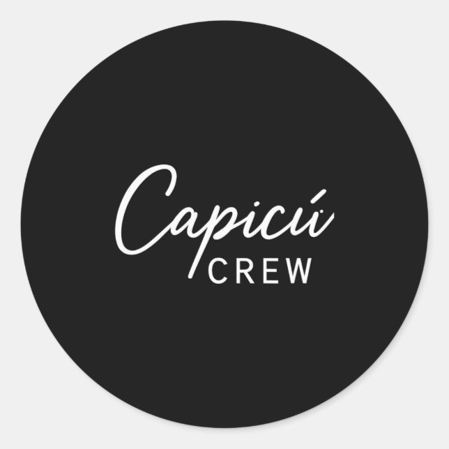 Cacú Crew Matching Dominoes Players  Classic Round Sticker (Front)