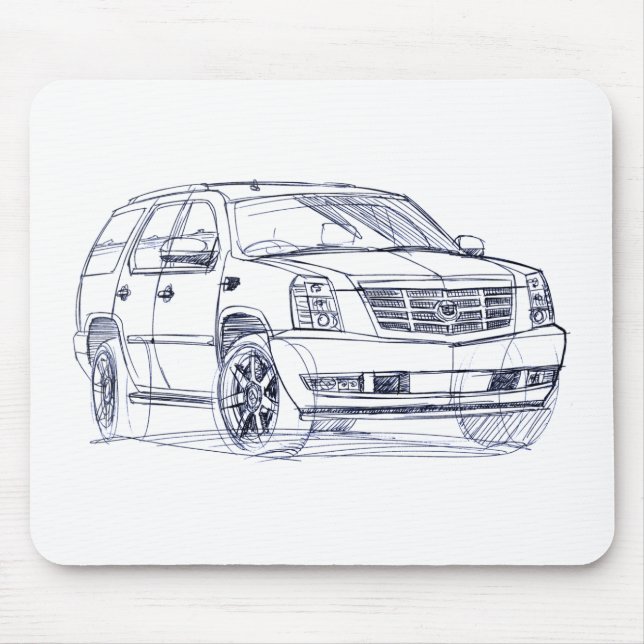 Cad Escalade 2007 Mouse Mat (Front)
