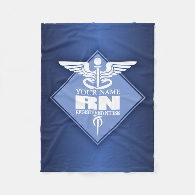 Cad RN (diamond) personalised Fleece Blanket (Front)