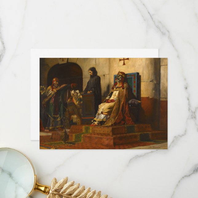 Cadaver Synod, Pope Formosus and Stephen VI Thank You Card (Front/Back In Situ)