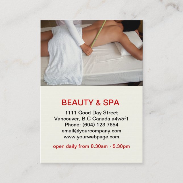 Cadaverine Beauty Spa Salon Business Card (Front)