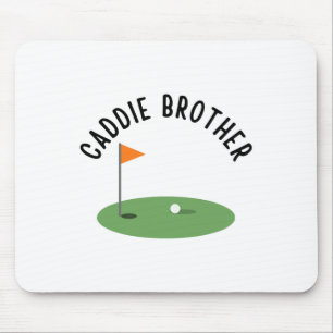 Caddie Brother Cute Matching Birthday Golf Party Mouse Mat