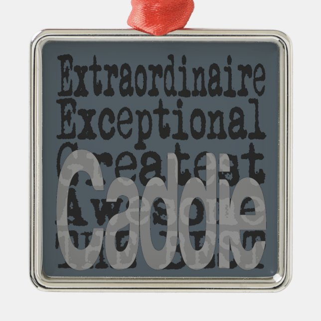 Caddie Extraordinaire Metal Tree Decoration (Front)