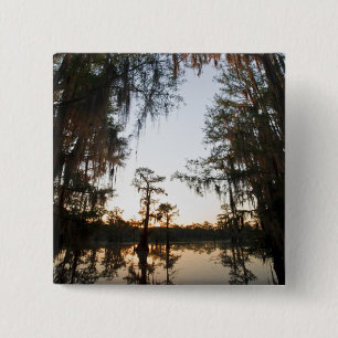 Caddo Lake at sunrise 15 Cm Square Badge