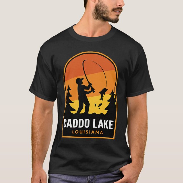 Caddo Lake Louisiana Fishing T-Shirt (Front)