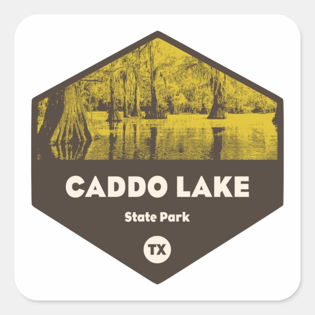 Caddo Lake State Park Texas Square Sticker (Front)