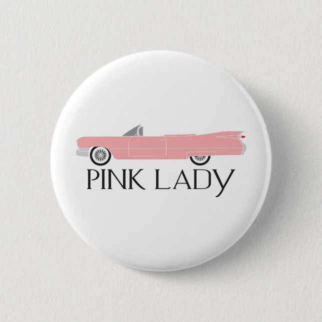 caddy pink lady 6 cm round badge (Front)