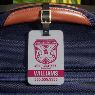 Caddyshack   Bushwood Country Club Crest Luggage Tag
