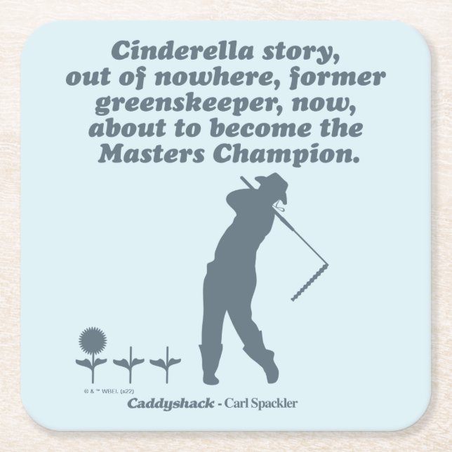 Caddyshack | Cindrella Story Square Paper Coaster (Front)