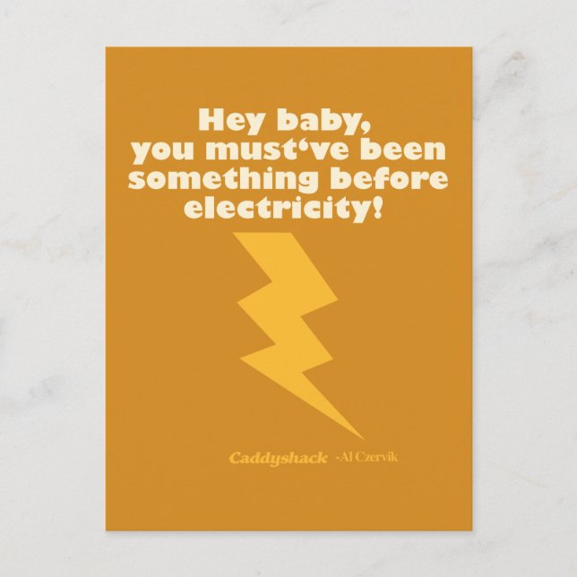 Caddyshack | Hey Baby You Must Have Been Something Postcard (Front)