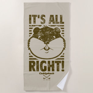 Caddyshack   It's All Right! Beach Towel