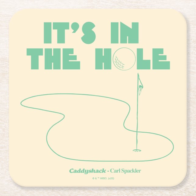 Caddyshack | It's In The Hole Square Paper Coaster (Front)