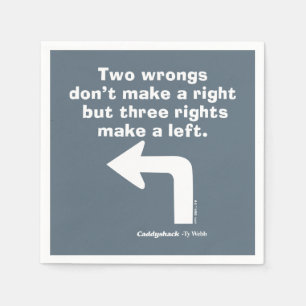 Caddyshack   Two Wrongs Don't Make A Right Napkin