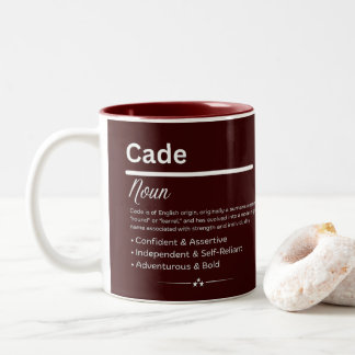 Cade Personalized Name Two-Tone Coffee Mug