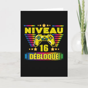 Cadeau 16 ans Anniversaire Gamer Niveau 16 Card