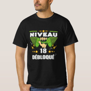 Cadeau 18 ans Anniversaire Gamer Niveau 18 T-Shirt