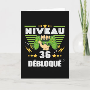 Cadeau 36 ans Anniversaire Gamer Niveau 36 Card
