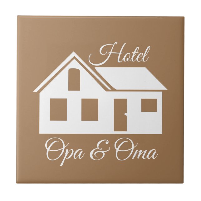 Cadeau tile "Hotel Opa & Oma" (Front)
