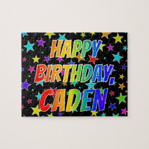 "CADEN" First Name, Fun "HAPPY BIRTHDAY" Jigsaw Puzzle