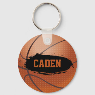 Caden Grunge Basketball Keychain / Keyring