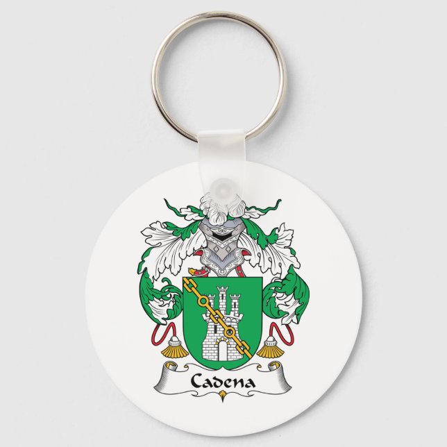 Cadena Family Crest Key Ring (Front)