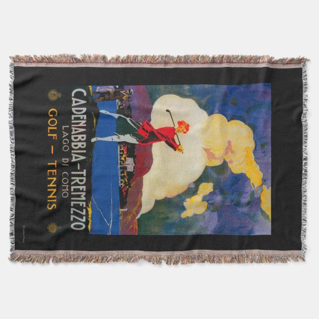 CadenabbiaTremezzo Vintage PosterEurope Throw Blanket (Front)