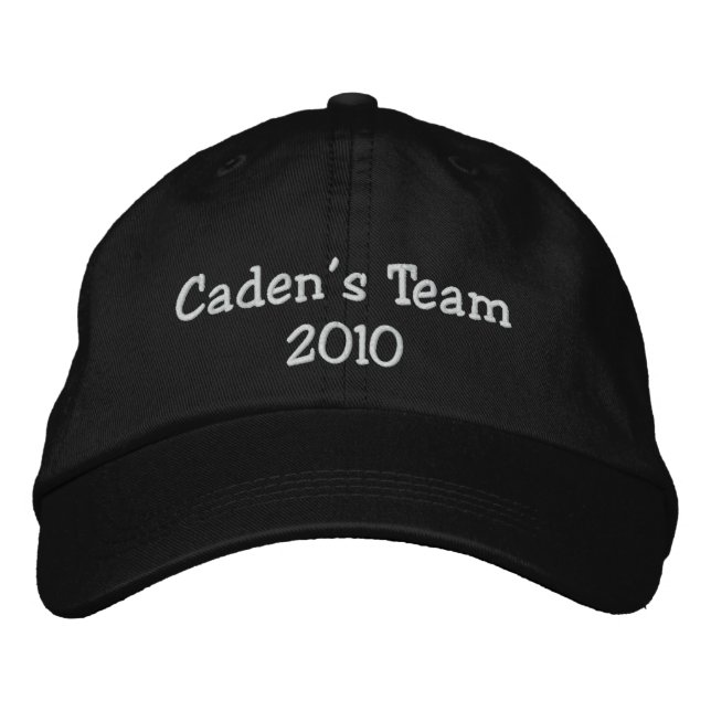 Caden's Team 2010 embroidered cap (Front)