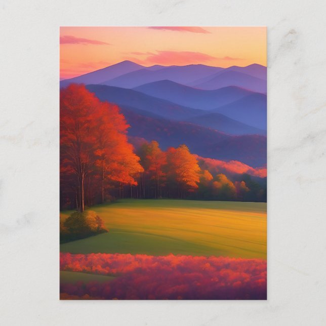 Cades Cove Autumn Memories Postcard (Front)