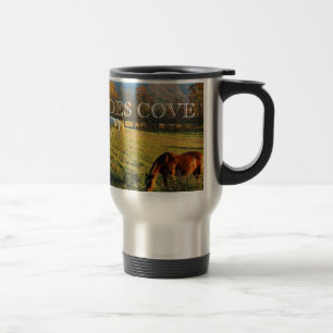 Cades Cove Horses Wildlife - Smoky Mountains Travel Mug