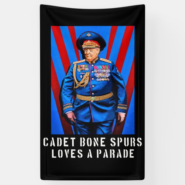 Cadet Bone Spurs - Trump Caricature Banner (Vertical)