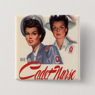 Cadet Nurse 15 Cm Square Badge