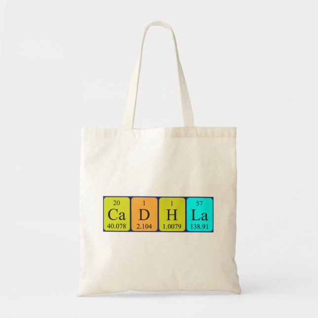 Cadhla periodic table name tote bag (Front)